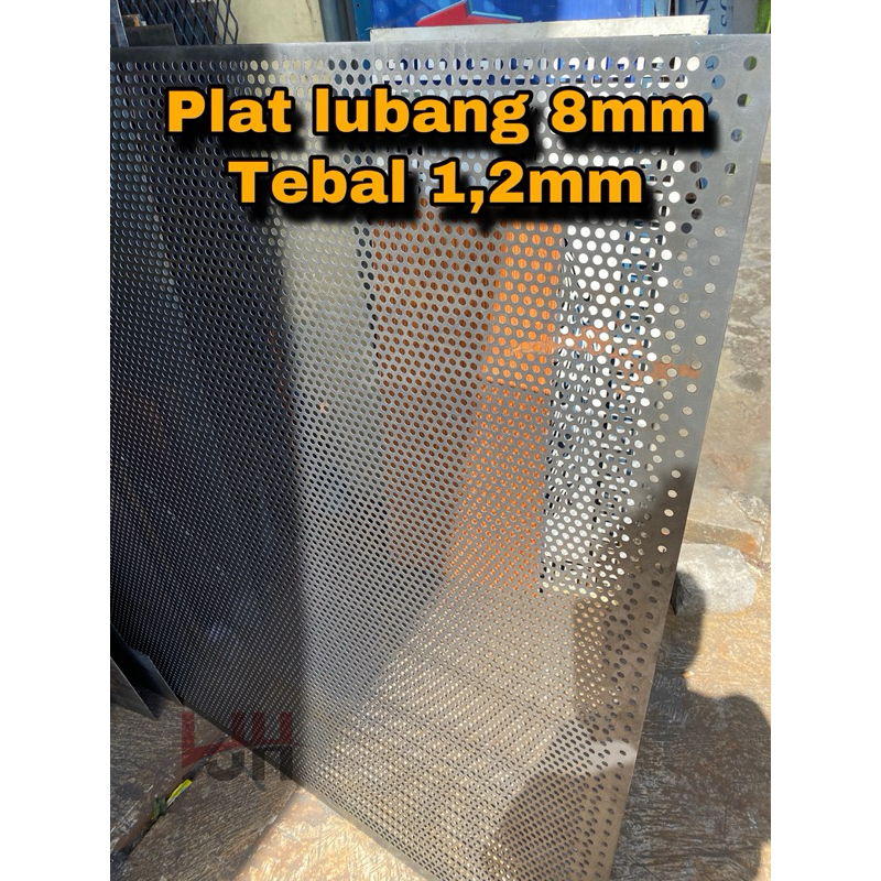 Plat lubang 8mm plat 1,2mm , plat besi plate perforated bulat.
