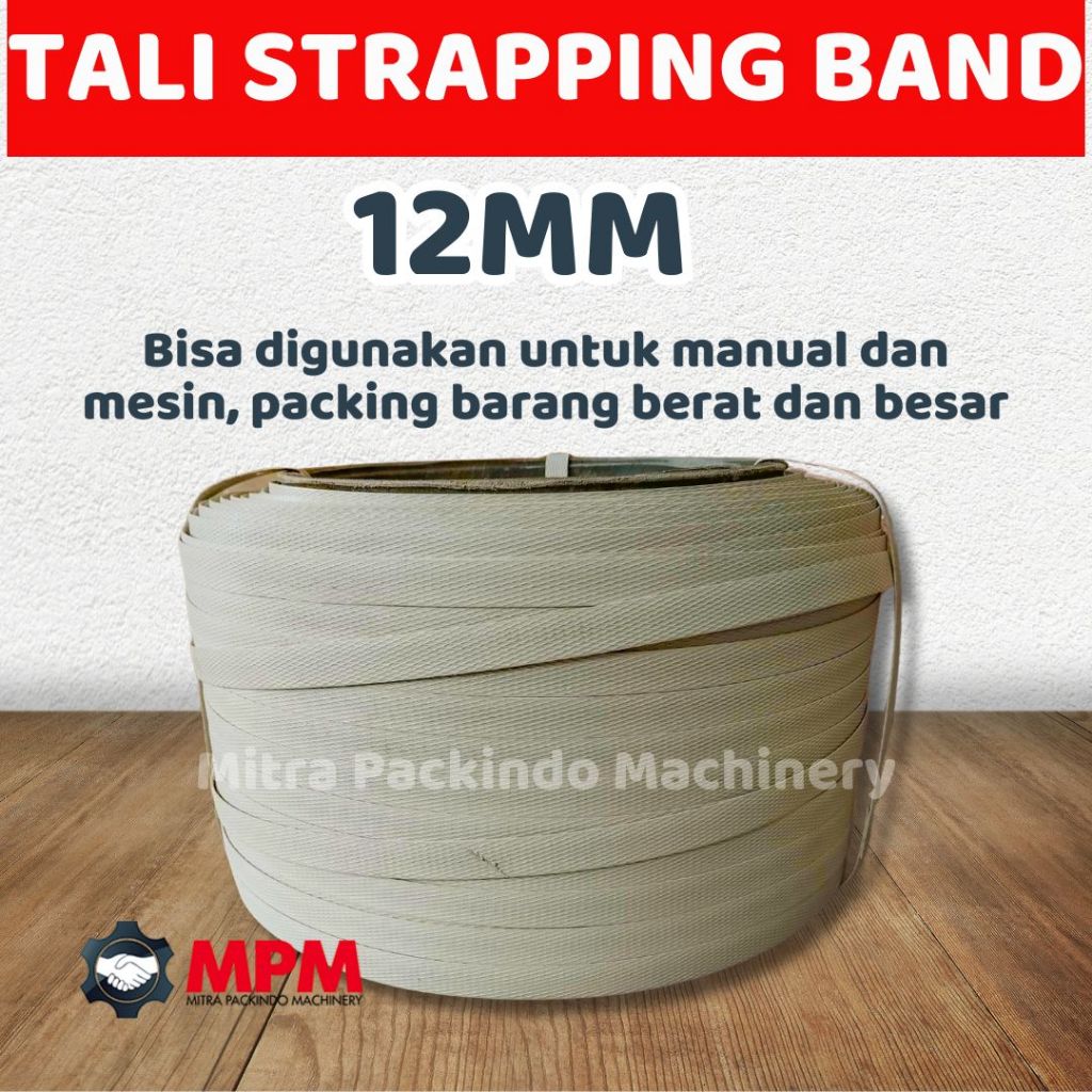 

Tali Ikat Barang Putih / Strapping Tebal 12mm Tapi Packing Multifungsi