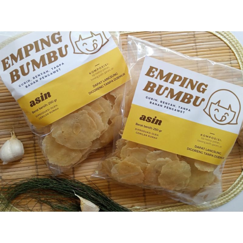 

Emping Bumbu Asin Mentah 250 gram