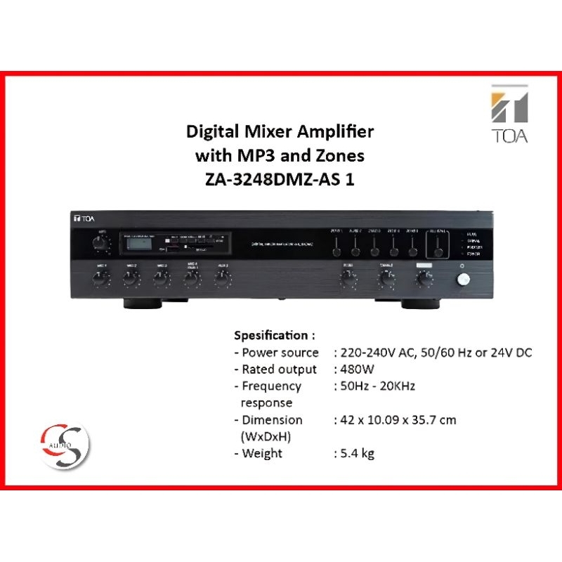 Amplifier Toa ZA 3248DMZ 5 Zone Original Toa bisa USB Bluetooth