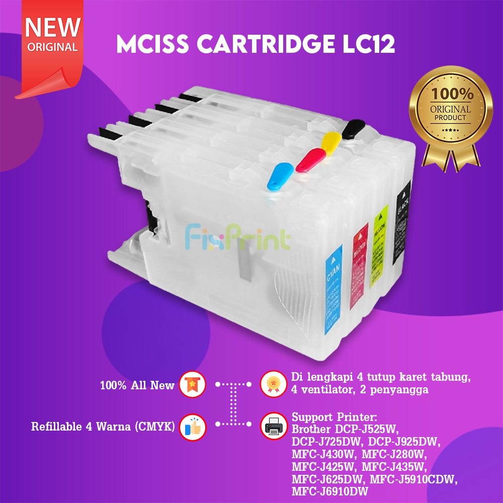 FixPrint Cartridge Tinta MCISS LC12 LC400 Printer MFC-J5910DW J6710DW J6910dw