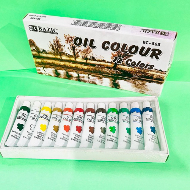 

CAT MINYAK 12 WARNA BZ-565 BAZIC