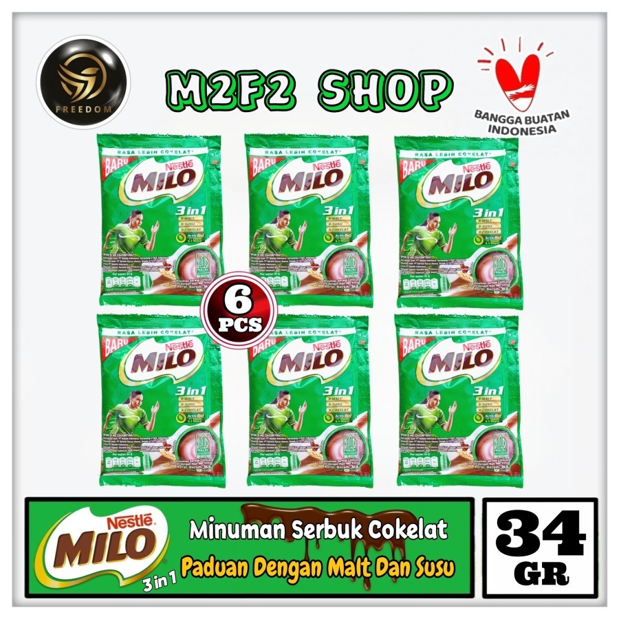 

Milo Activ Go 3in1 Minuman Serbuk Cokelat Malt & Susu Sachet - 34 gr (Kemasan 6 Pcs)