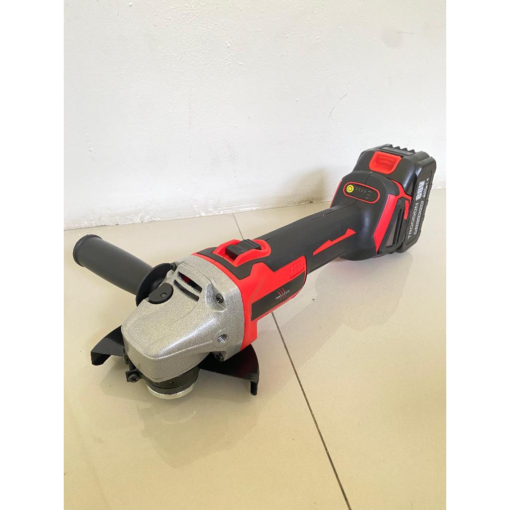 Gerinda Baterai Brushles 88V Cordless Angle Grinder Mesin gerinda Baterai tangan dengan 2baterai cas