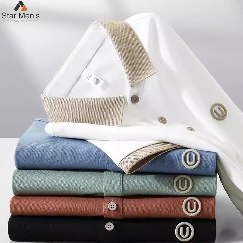 ORIGINAL KAOS POLO PRIA V NECK KEMEJA PRIA LENGAN PENDEK POLO SHIRT KAOS KERAH PRIA DEWASA BLUE