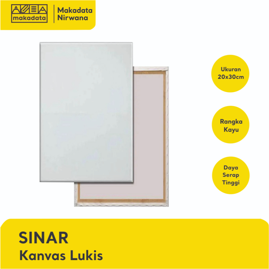 

SINAR KANVAS LUKIS PUTIH POLOS UKURAN 20 X 30 CM (1 PCS)