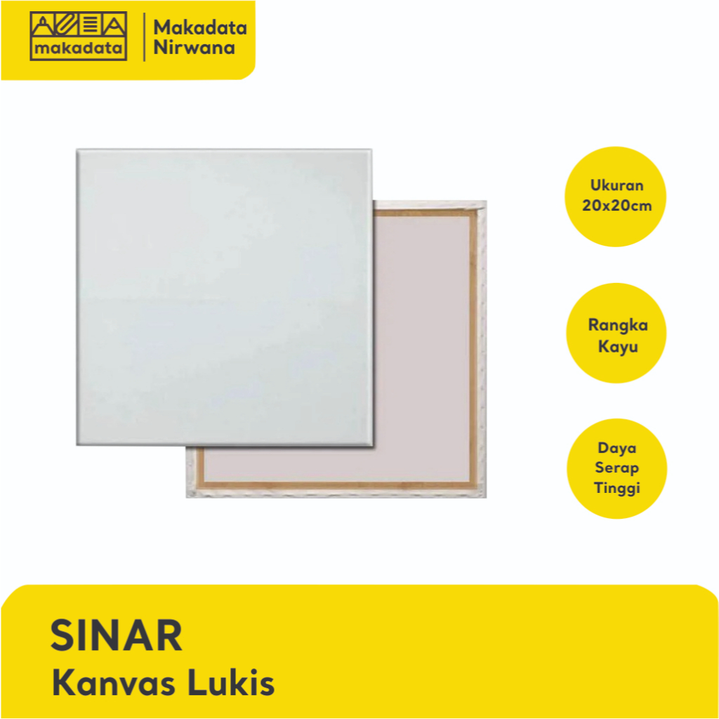 

SINAR KANVAS LUKIS PUTIH POLOS UKURAN 20 X 20 CM (1 PCS)
