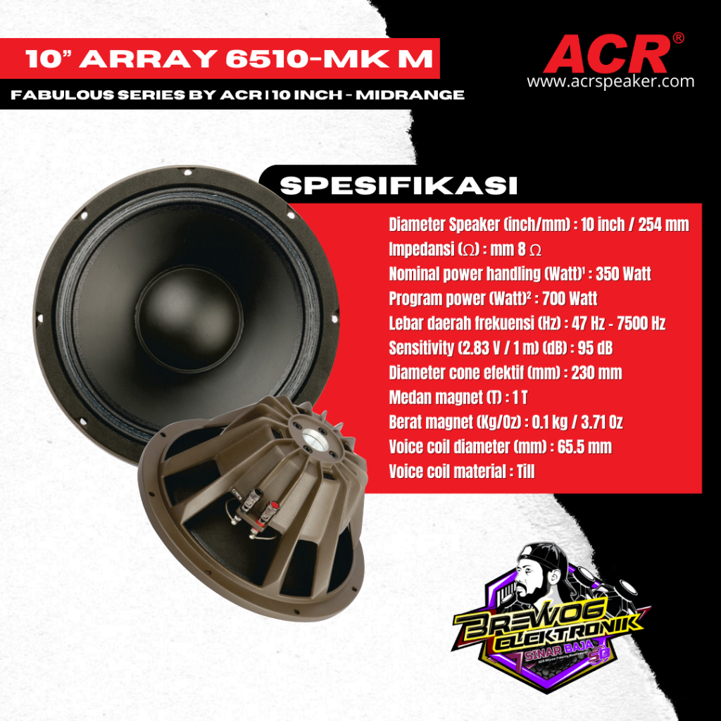 ORIGINAL PRODUK BREWOG SINAR BAJA 10” ARRAY 6510-MK M