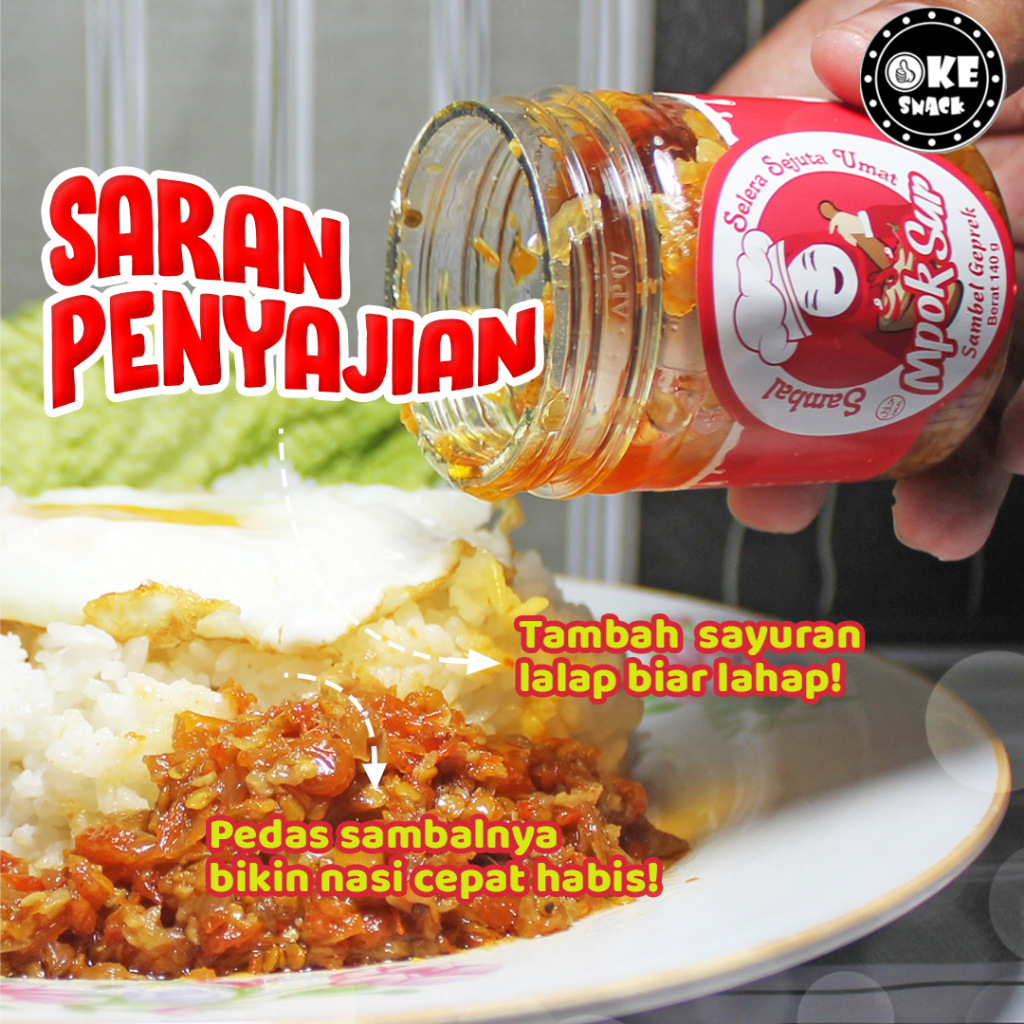 

Sambal Mpok Sur Geprek/Cumi/Teri/Bawang 100gr
