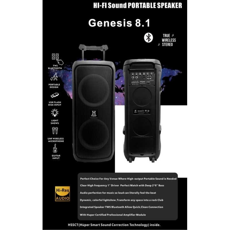 Portabel Huper Genesis 8.1