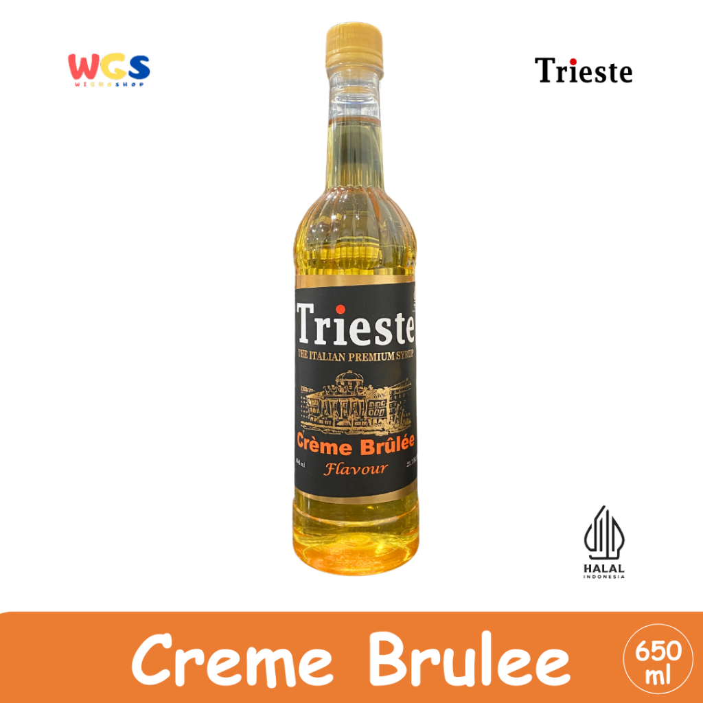 

Trieste Syrup Creme Brulee Premium Flavor 650ml - Halal MUI - Minuman Kekinian - Coffee - Dessert