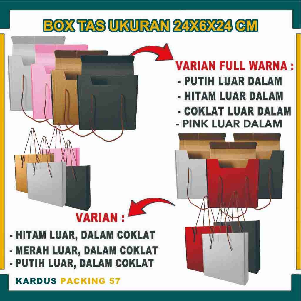 

Box 24x6x24 cm / Box Tas / Kardus Polos / Box Souvenir / Box hampers