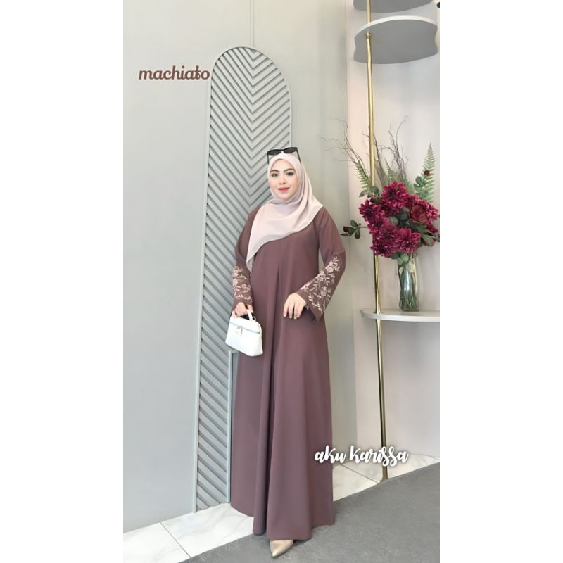 HALIMAH ABAYA by AKU KARISSA / GAMIS HALIMAH / GAMIS ABAYA BORDIR / GAMIS ABAYA SABRINA / GAMIS ABAY