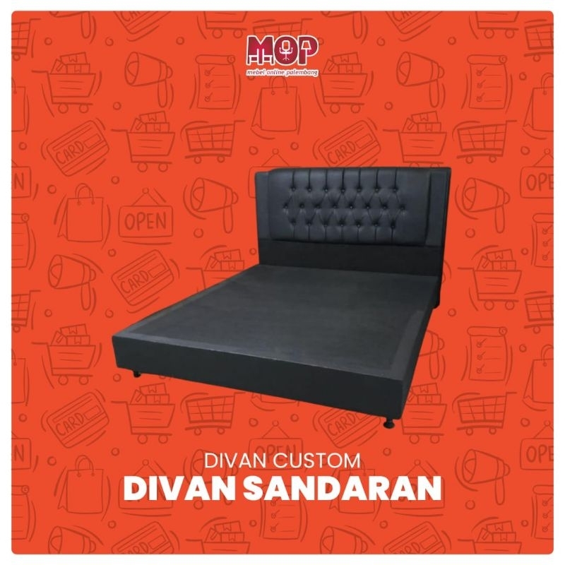 Divan sandaran custom divan sandaran tempat springbed divan rangka tempat tidur - 90*200