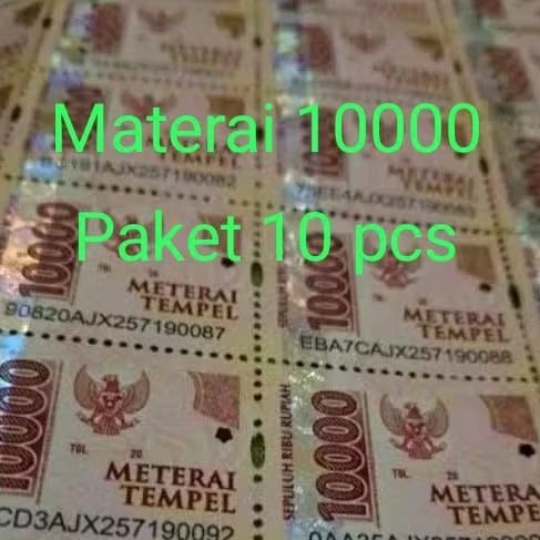 

Materai 10000 paket 10 pcs