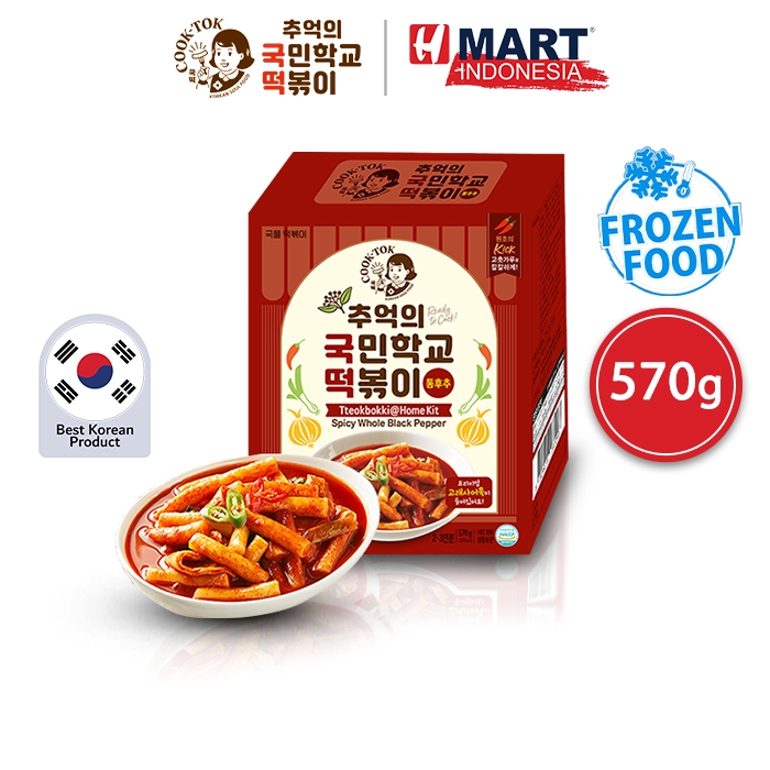 

COOK-TOK Tteokbokki @Home Kit Spicy Whole Black Pepper - Topokki Rasa Lada Hitam Utuh Pedas 570g