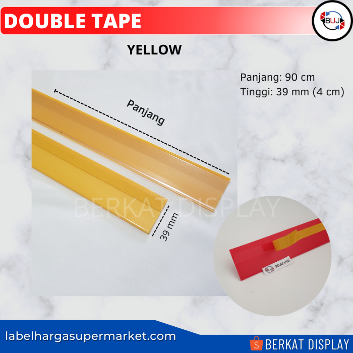 

LABEL HARGA MINIMARKET/PRICE TAG/SELIPAN HARGA/MIKA HARGA DOUBLE TAPE - KUNING