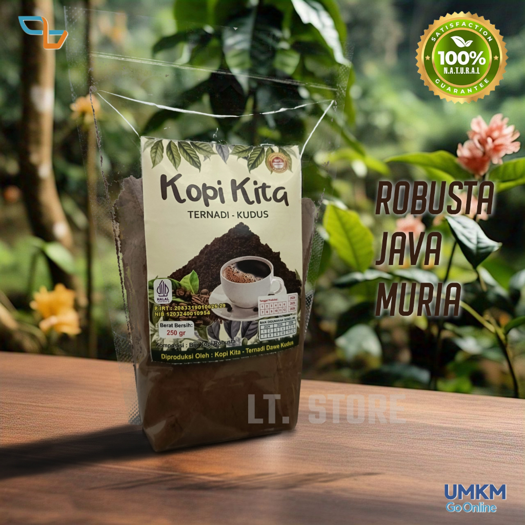 

KOPI MURIA ASLI / KOPI KITA / KOPI ROBUSTA MURIA TERNADI 250 GRAM BUBUK BIJI PILIHAN