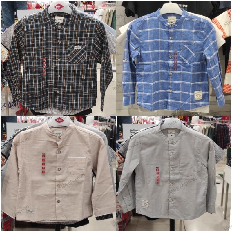 RF Lee Cooper kids koko anak panjang coklat abu kotak abu