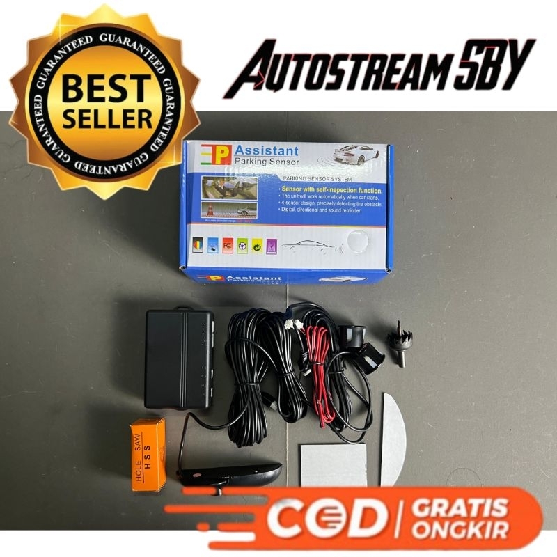 Parking Sensor Mobil 2 Titik + Display Jarak warna Hitam — Assistant | Sensor Parkir Mobil, Sensor P