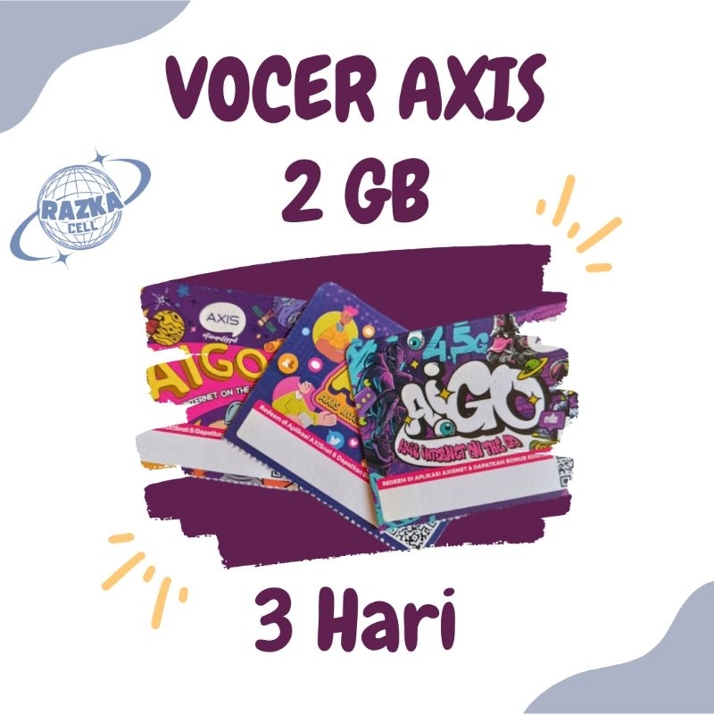 VOUCHER AXIS 2 GB 3 Hari Vocer Kuota