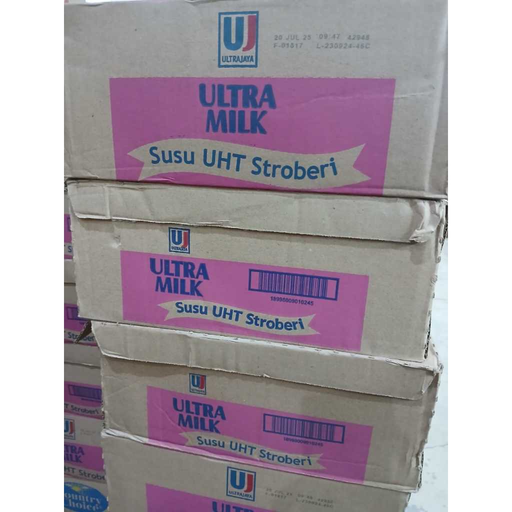 

Susu UHT Ultra 250 ml per karton isi 24 pcs ( strawbery , coklat , Full cream )