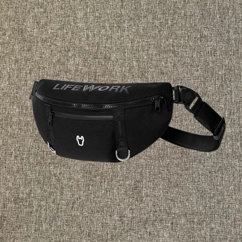Lifework Small Radog Dring Waist Bag Black Original / Tas Lifework Original
