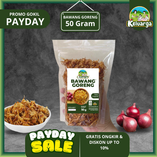 

Bawang Merah Goreng Keluarga 50gr Premium Tanpa Campuran
