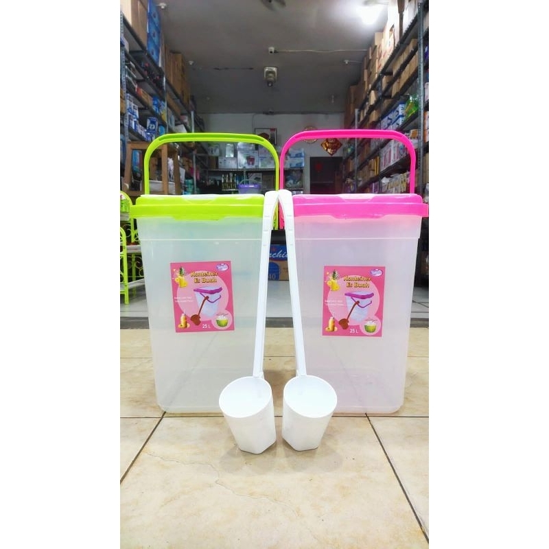 Kontainer Es Buah Ukuran 25 Liter Merk Lovenia / Wadah Es Besar