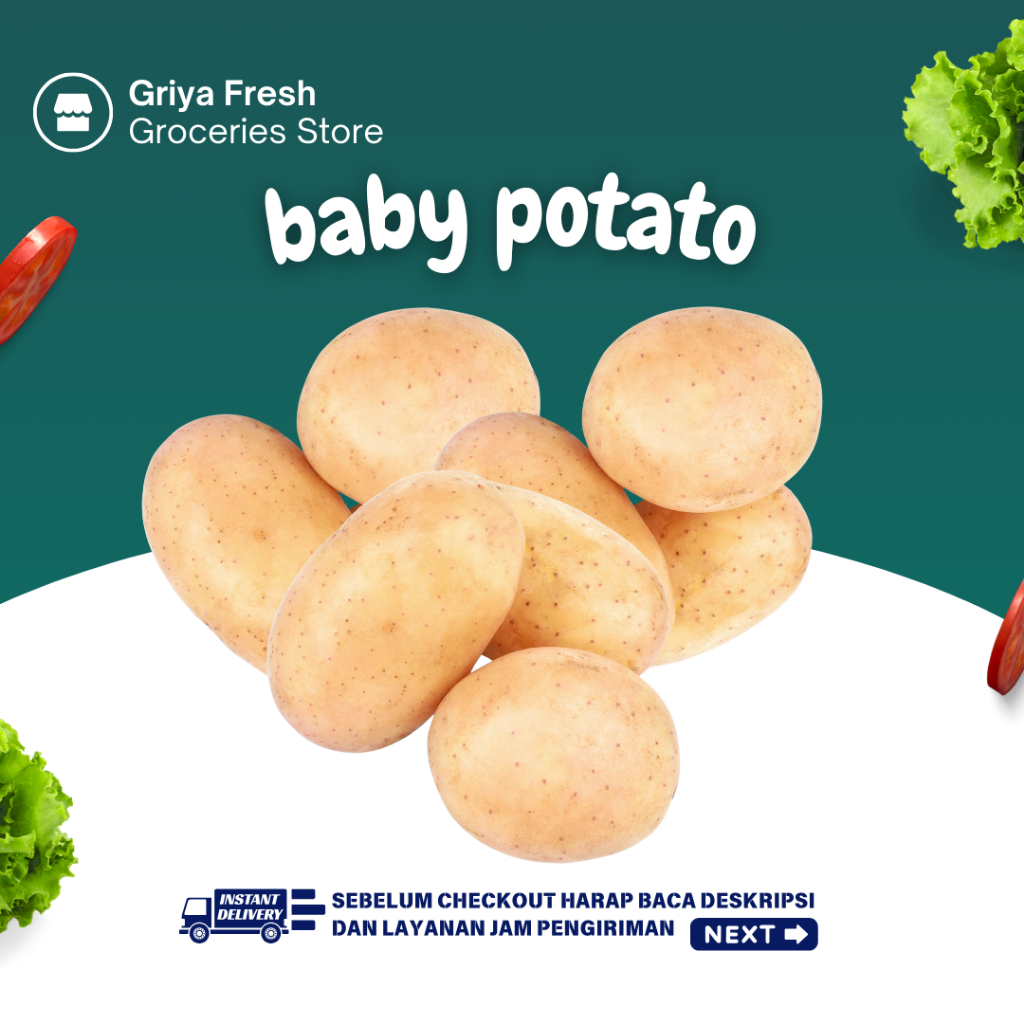 

Baby Potato Fresh 500 gr - Kirim Instant