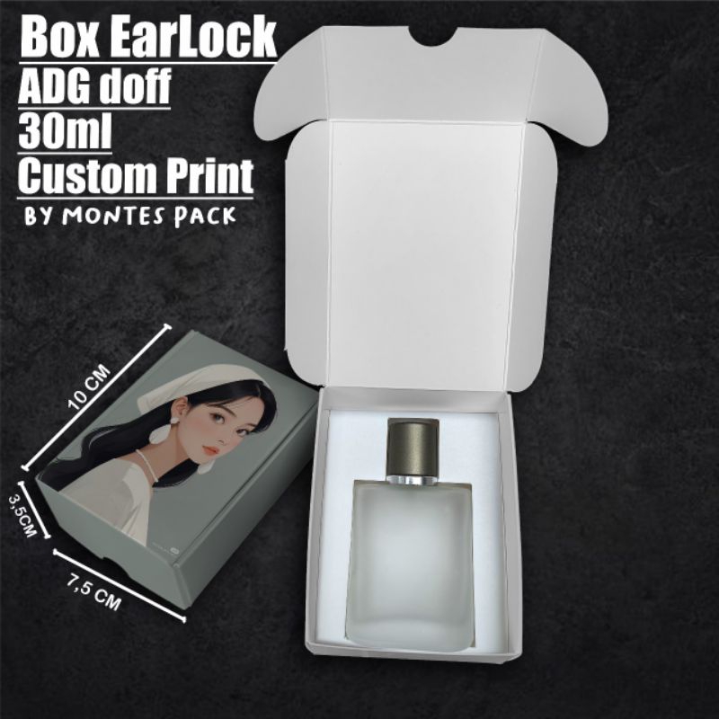 

BOX EARLOCK PRINTING | untuk botol ADG doff 30ml | box parfum Custom Printing