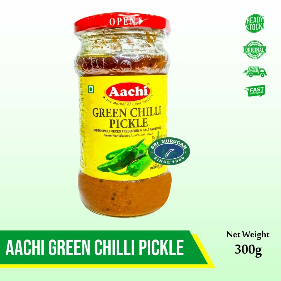 

AACHI GREEN CHILLI PICKLE 300G