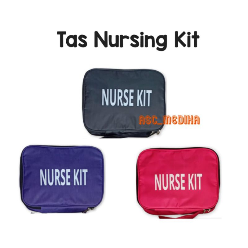 Tas Nurse Kit Warna Pilihan Hitam, Abu2, Merah Muda, Ungu, Hijau/Tas Nursing Kit/ Tas Medical Kit