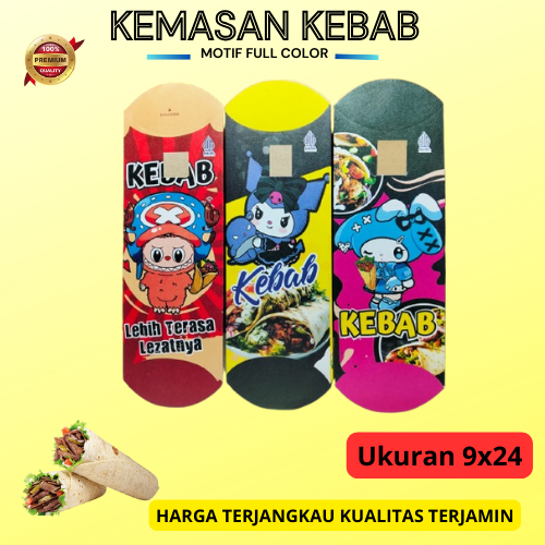 

PROMO Bungkus Kebab || Box Kertas Kebab || Kemasan Kebab Labubu Isi 100 || Dus Kebab