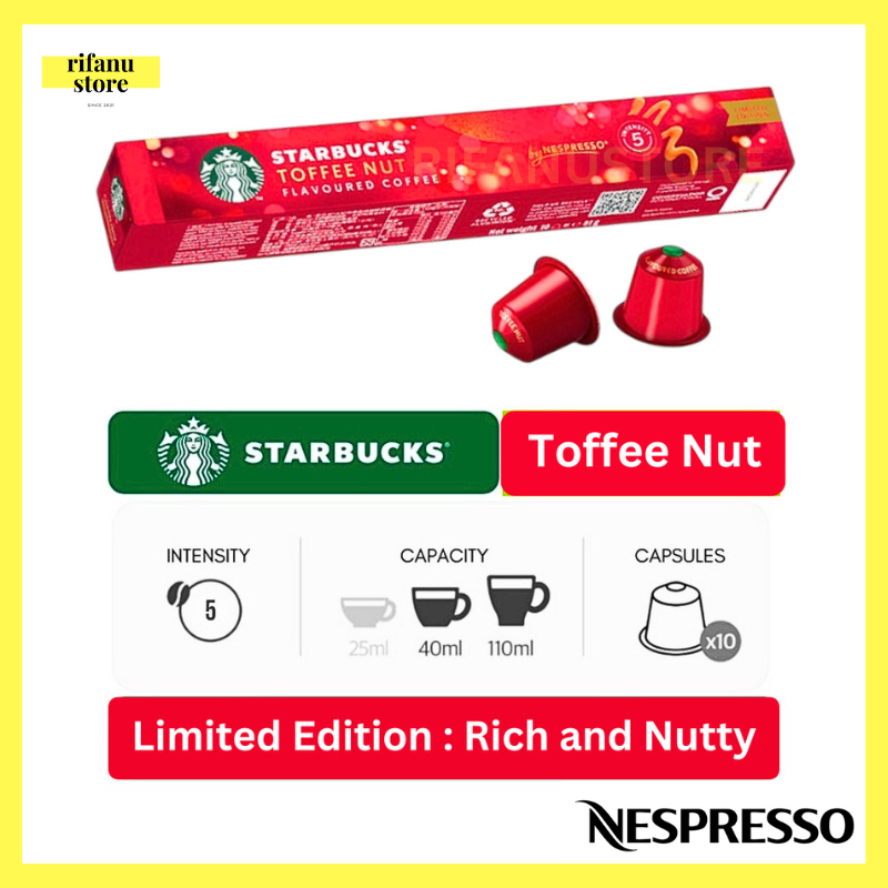 

Nespresso Starbucks Toffee Nut flavoured Coffee Capsule