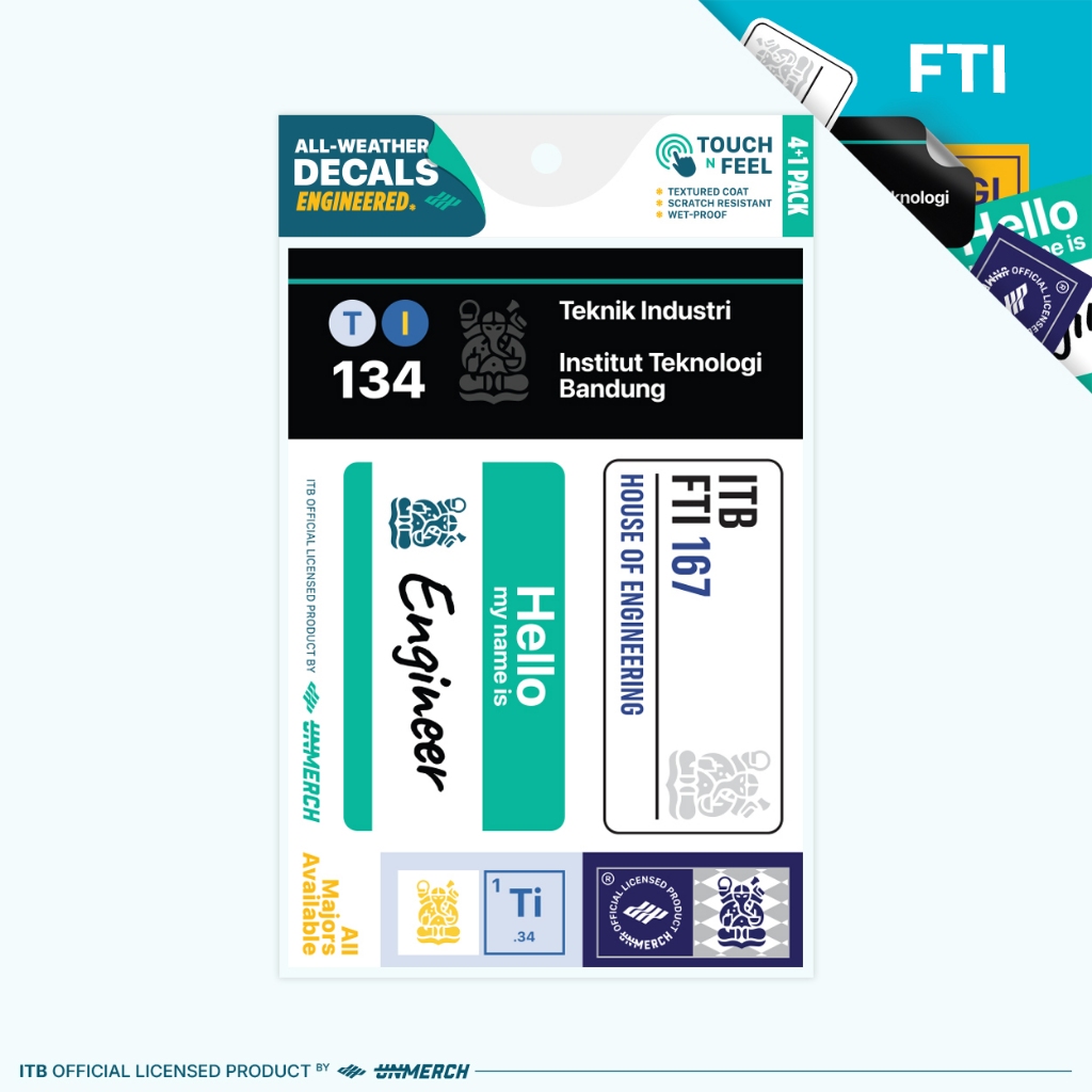 

Fakultas Teknologi Industri - Decal Sticker ITB Official Majors Pack