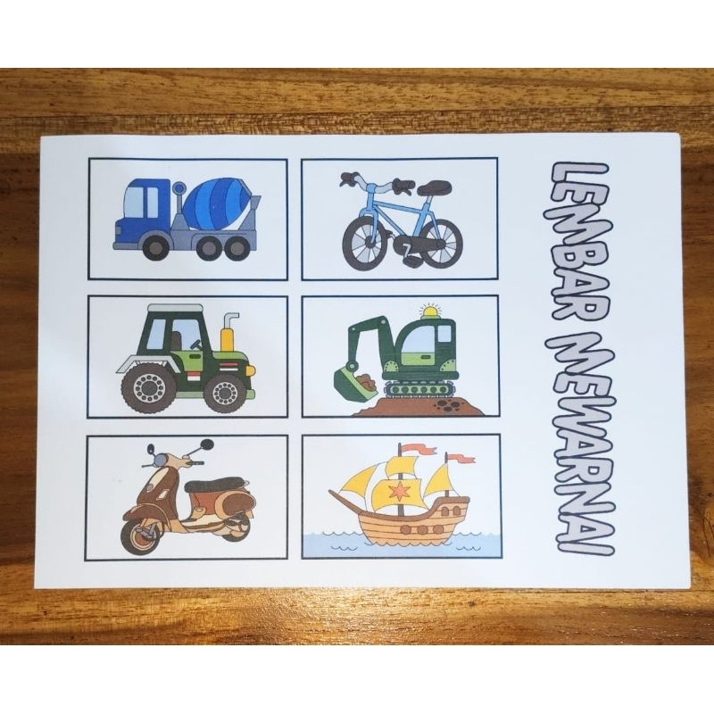 

Lembar Mewarnai Anak TK/SD Tema Kendaraan