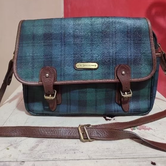 Vintage Ralph Lauren Polo Plaid Messenger Tartan Bag