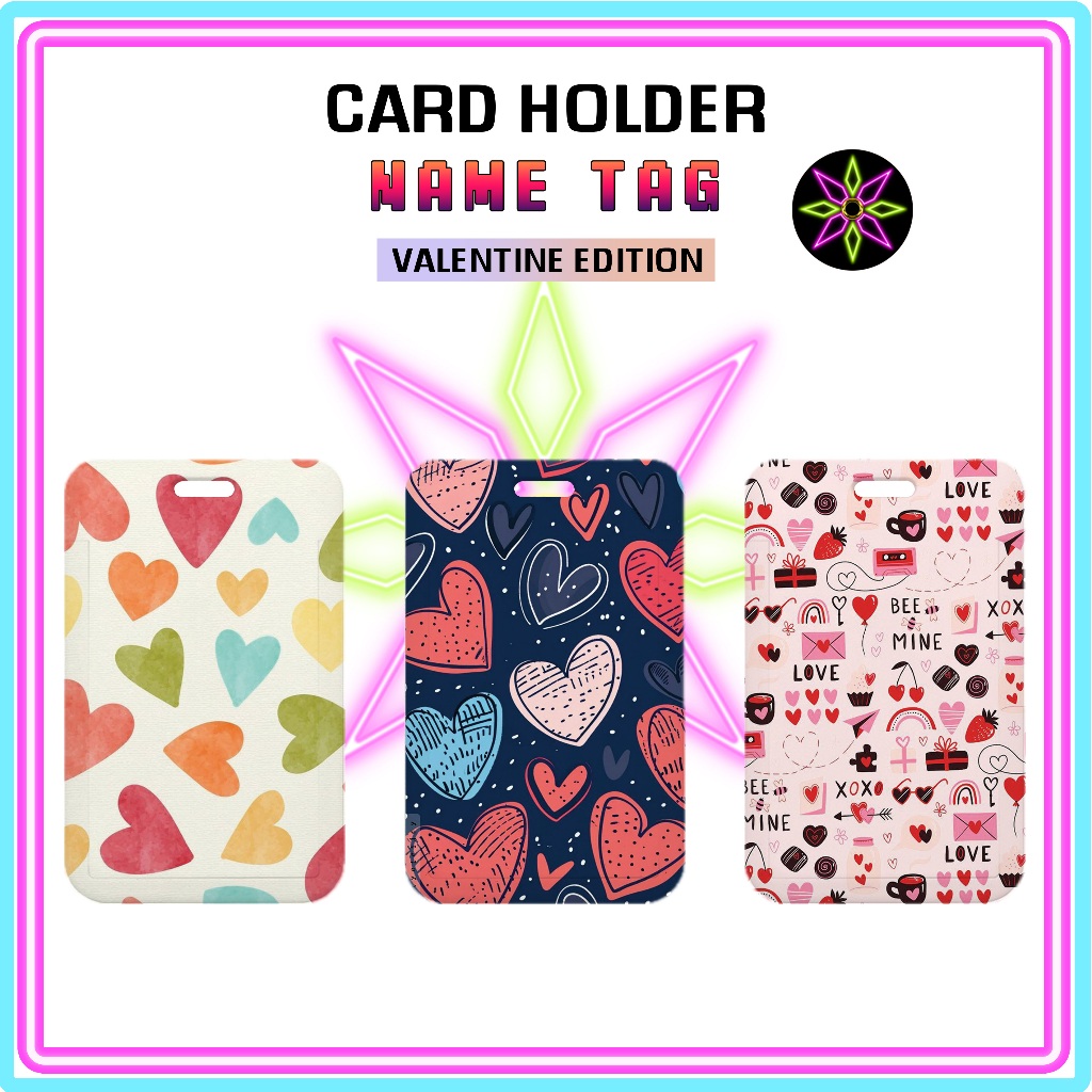 

Hikari Print ID Card Holder Valentine Edition Nametag Tanpa Tali Card Holder Tempat Kartu Edisi Valentine Kasih Sayang