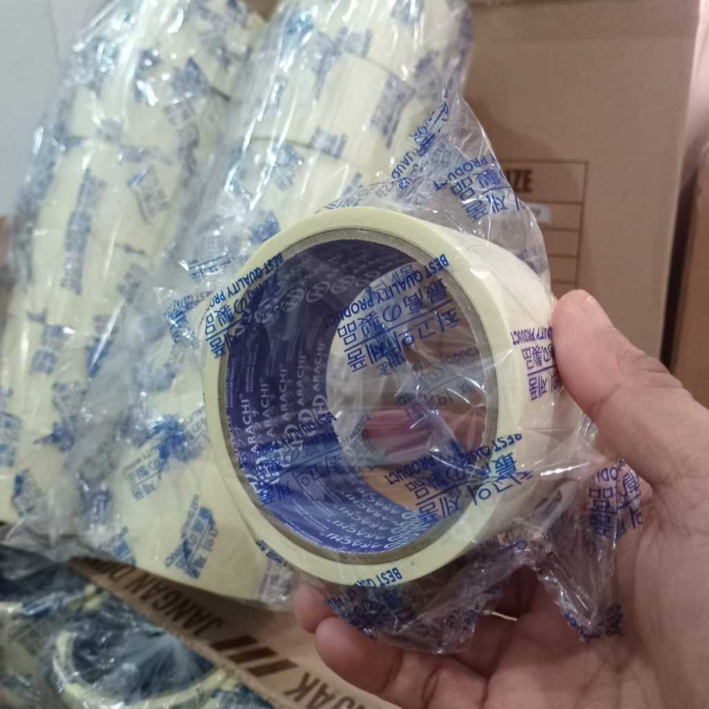 

Harachi Lakban Kertas Masking Tape Putih Best Quality Masking Tape 48mm x 12m & 24mm x 12m