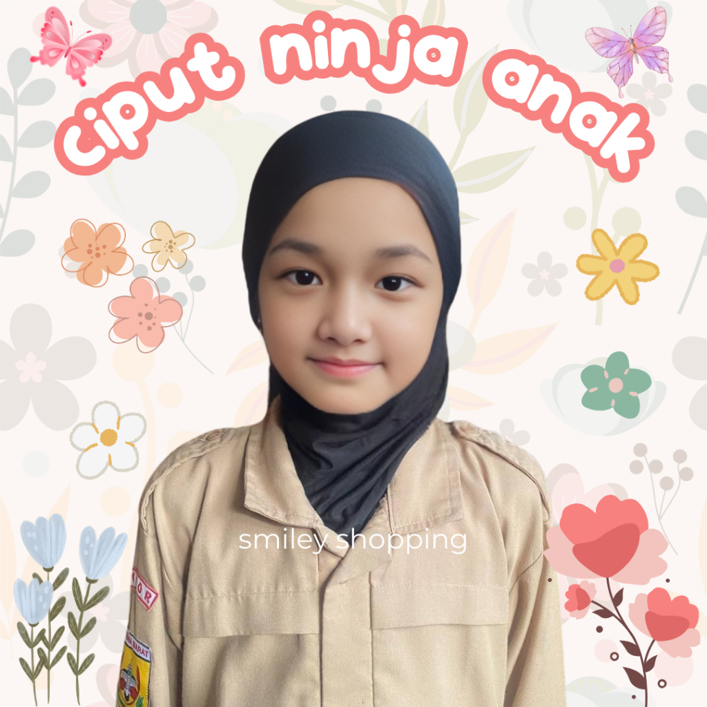 Ciput ninja anak perempuan anti melorot / ciput anak hijab sekolah