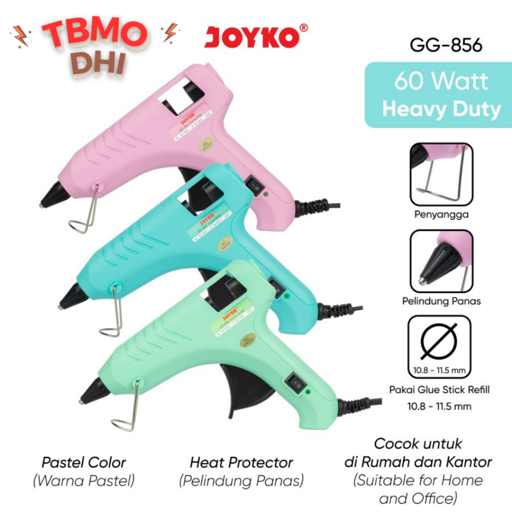 

TBMO Glue Gun Lem Tembak Joyko GG-856 Pastel Color