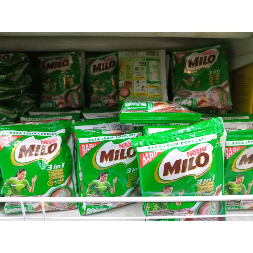 

Nestle Milo 3in1 ActivGO Cokelat Malt 34 gram X 5 Sachet / Susu Bubuk Milo 3in1 Sachet