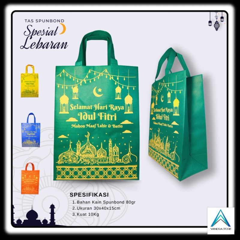 

Goodie Bag Lebaran Spunbond - Tas Lebaran Idul Fitri Ukuran Jumbo 30x40x15cm (SATUAN)