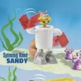 spinning hand Sandy SpongeBob SquarePants KFC chaki mainan