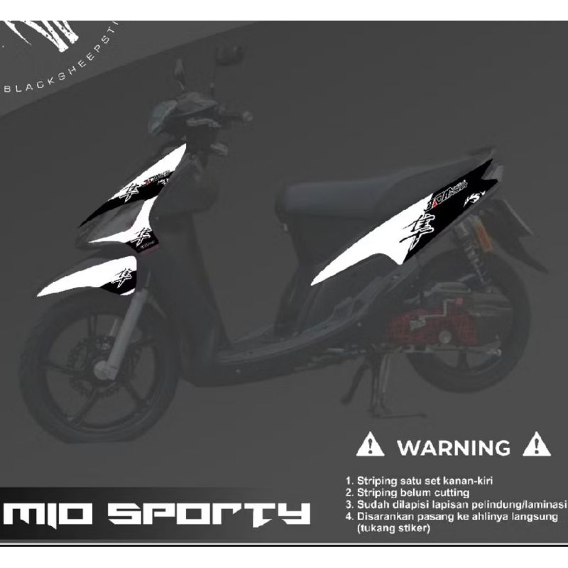 Striping Mio Sporty Variasi Stiker Motor Yamaha Mio Sporty Mio Smile Lis Cover Body Motor