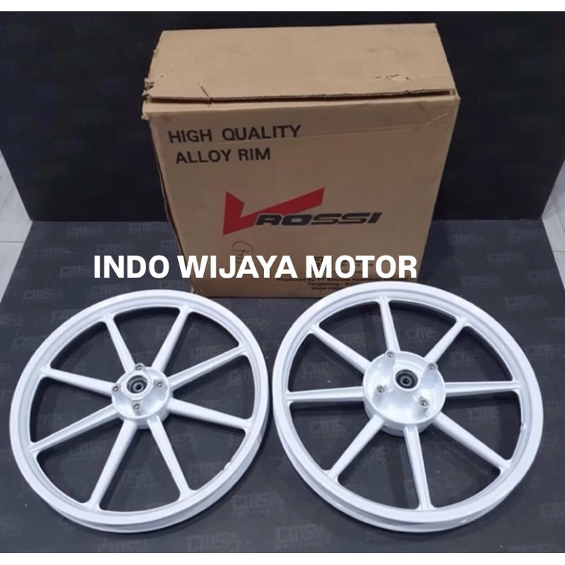 Velg Rossi Zigen Swan jupiter MX DD New Double disc Palang 8 putih white Velg Racing VRossi Yamaha J
