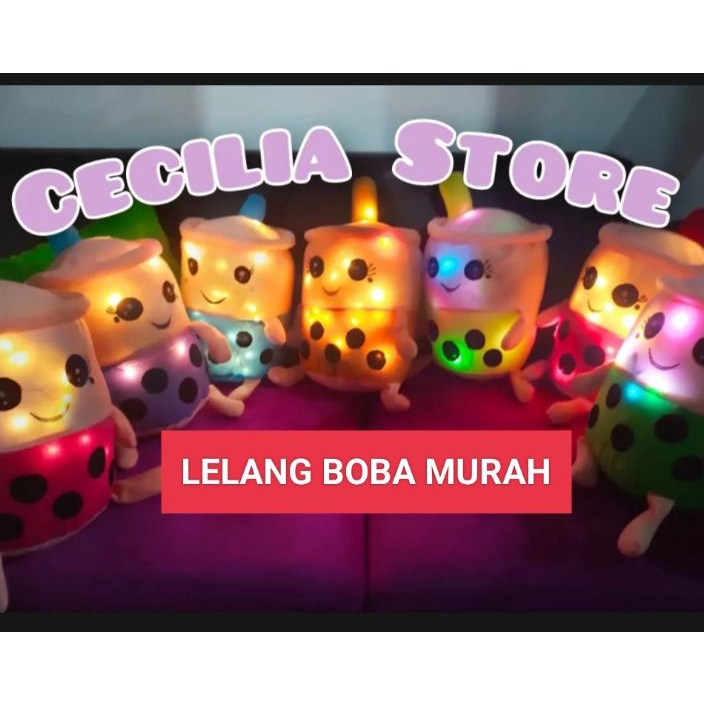 boneka boba kaki tangan LED size L warna random