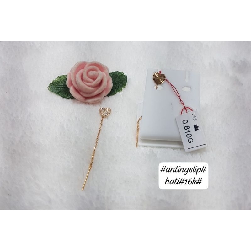 Anting emas 70 hati slip