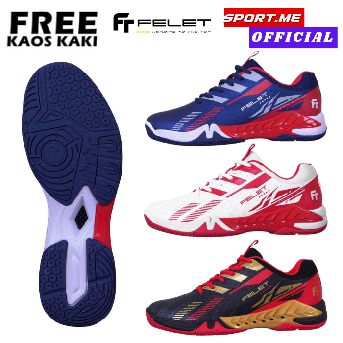 Felet POWER BOOST Badminton Shoes - Sepatu Badminton  Original Felet